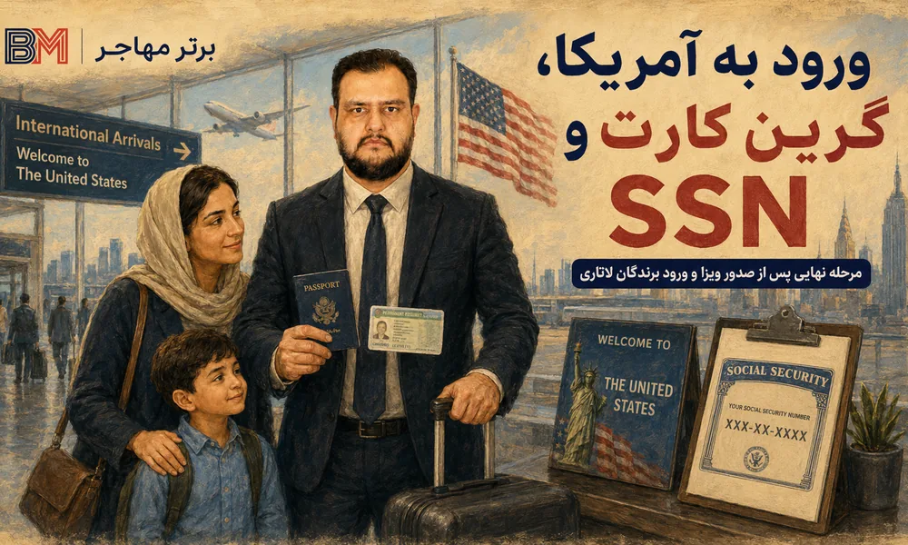 ورود برنده لاتاری به آمریکا و دریافت گرین کارت
