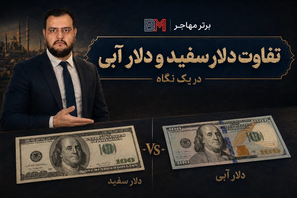 مقایسه تفاوت دلار سفید و دلار آبی آمریکا