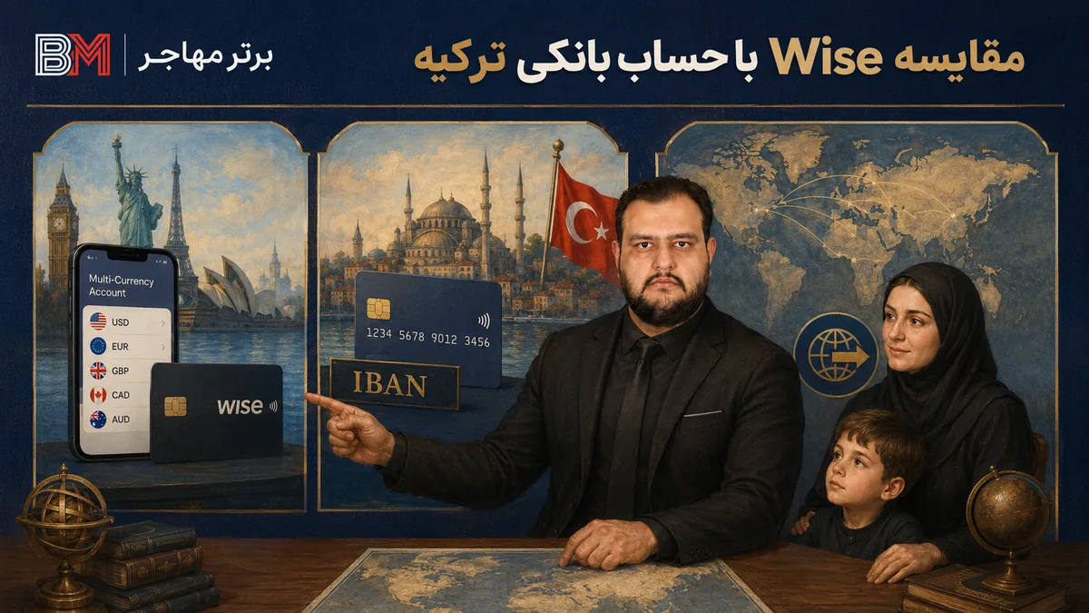 مقایسه حساب Wise با حساب بانکی ترکیه و خدمات پرداخت ارزی